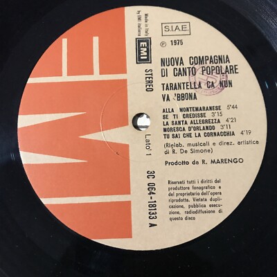 Tarantella ca nun va 'bbona