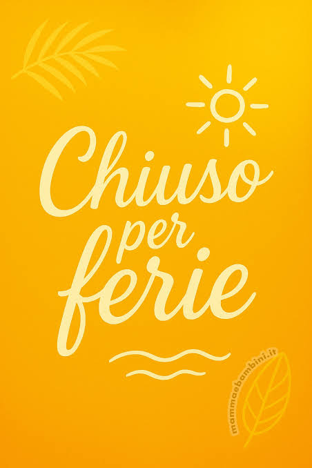 chiuso per ferie