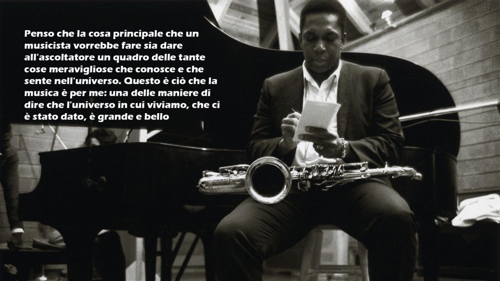 Coltrane con scritta