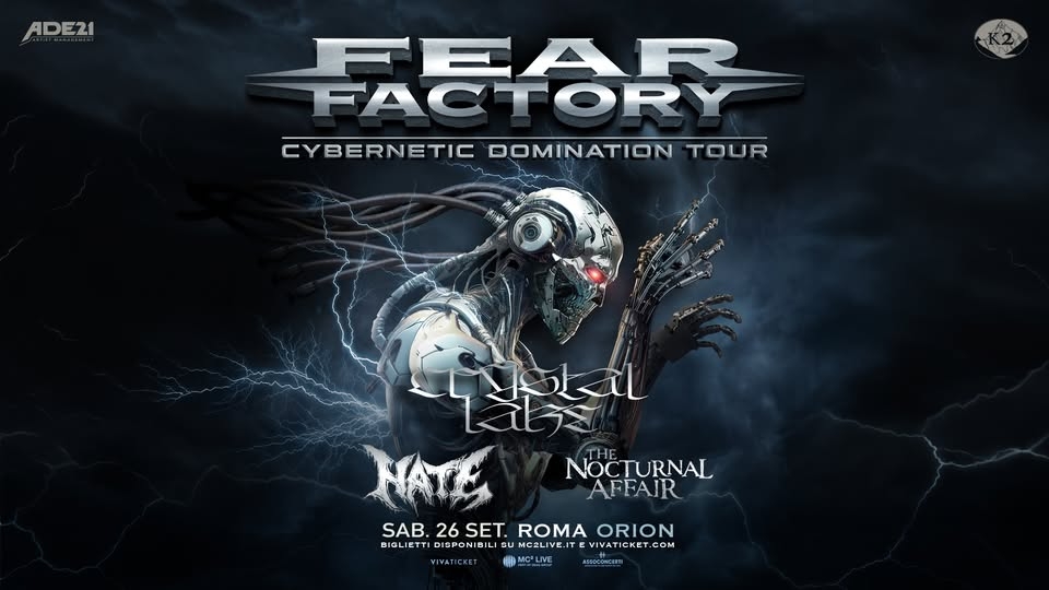 Fear Factory: sabato 26 all’Orion di Ciampino per il Cybernetic Domination Tour
