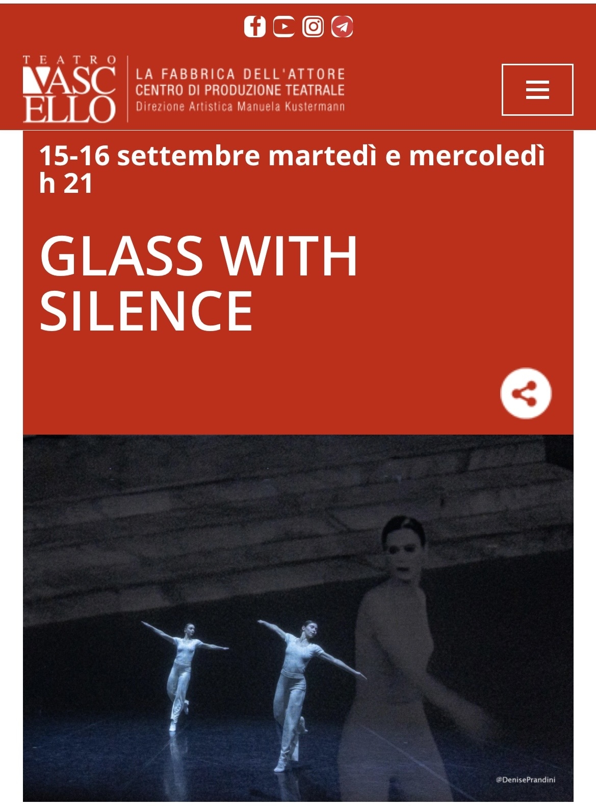 GLASS WITH SILENCE – passi, suoni e immagini prodigiose