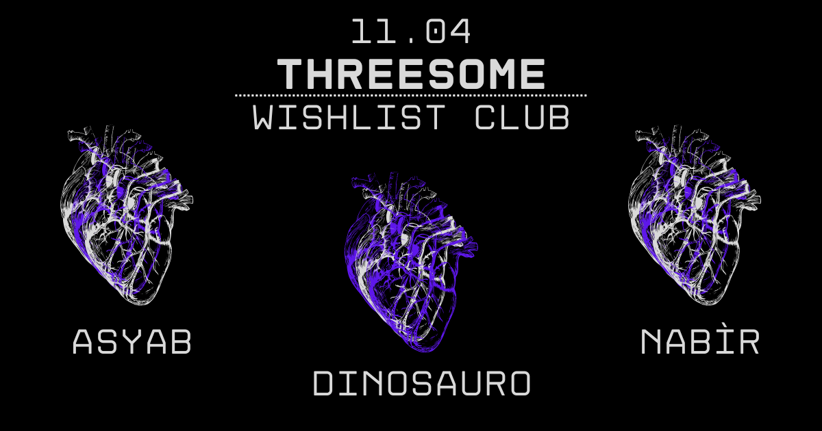 THREESOME Live al Wishlist – Radio Città Aperta è media partner