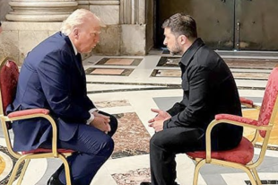Trump-Zelensky-Meloni-Von Der Leyen, il fronte per la pace in Ucraina al funerale di Papa Francesco