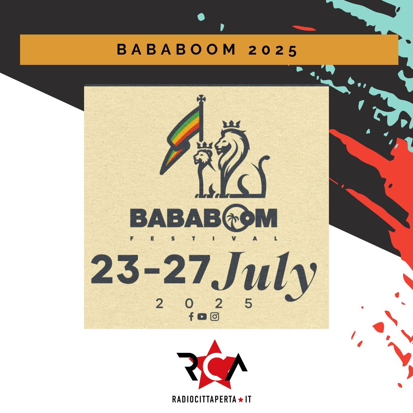 Bababoom Festival – Radio Città Aperta è Media Partner
